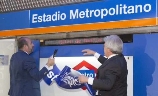 Rollán y Cerezo presentan el nuevo nombre de la estación de Metro Estadio Metropolitano