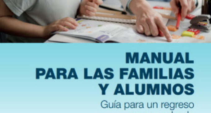 La Comunidad edita un manual para ayudar a familias y centros educativos durante el curso escolar 2020/21