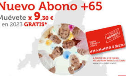 La Comunidad de Madrid rebaja un 25% el abono transporte para los mayores de 65 años