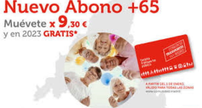 La Comunidad de Madrid rebaja un 25% el abono transporte para los mayores de 65 años