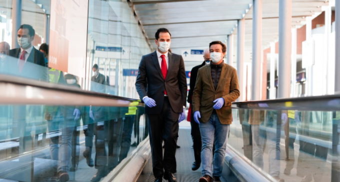 Aguado visita el hospital temporal de la Comunidad de Madrid en IFEMA para pacientes de coronavirus