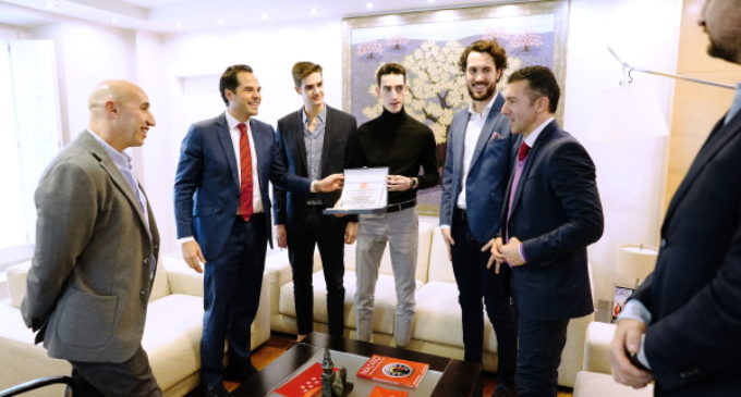 Aguado recibe a los tres taekwondistas madrileños que competirán en Tokio 2020