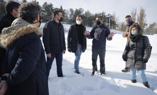 Aguado visita instalaciones deportivas afectadas por el temporal: “Trabajamos para recuperar la normalidad cuanto antes”