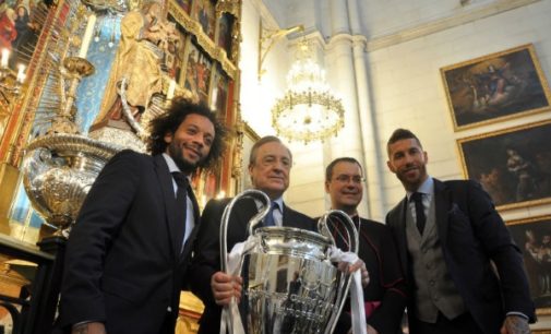El Real Madrid ofrece su gesta europea a la Virgen de la Almudena