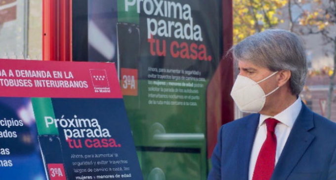 La Comunidad amplía las paradas a demanda para mujeres y menores a todas las líneas de autobuses interurbanos nocturnos