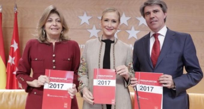 La Asamblea de Madrid aprueba los presupuestos de 2017 que entrarán en vigor el próximo 1 de junio