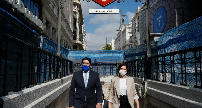 Díaz Ayuso anuncia que la estación de Metro de Gran Vía abrirá el 16 de julio
