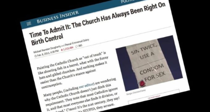 Business Insider da la razón a la Iglesia católica en el tema de los anticonceptivos