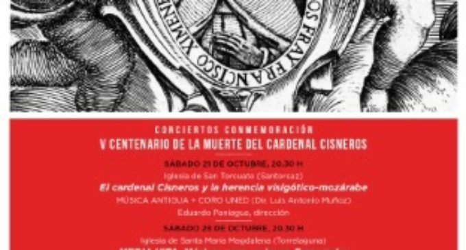 La Comunidad de Madrid dedica un ciclo de conciertos a la figura del cardenal Cisneros