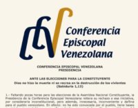 Obispos de Venezuela rechazan la Constituyente, pero si se realiza piden se evite la violencia