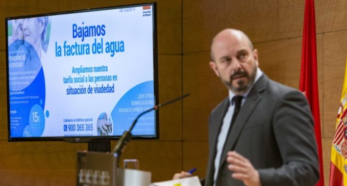 La Comunidad baja el recibo del agua a las pensiones de viudedad con la nueva tarifa social