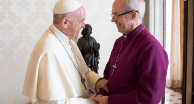 Iglesia de Inglaterra: El Papa Francisco recibe al arzobispo de Canterbury