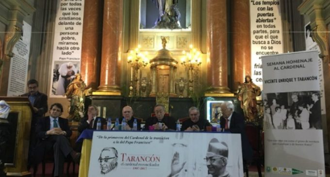 Los cardenales Osoro, Sistach y Maradiaga homenajean en Madrid a Tarancón