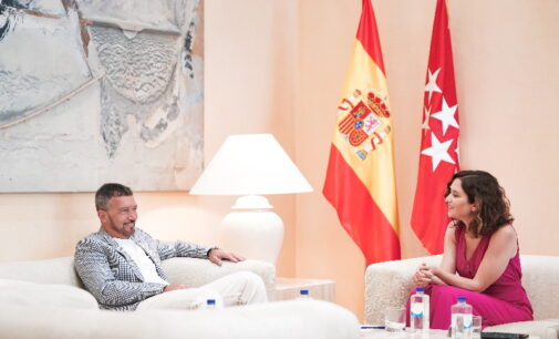 Díaz Ayuso aborda con Antonio Banderas proyectos culturales para Madrid