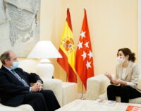 Díaz Ayuso analiza con el presidente del TSJM el impacto del COVID-19 en la Administración de Justicia