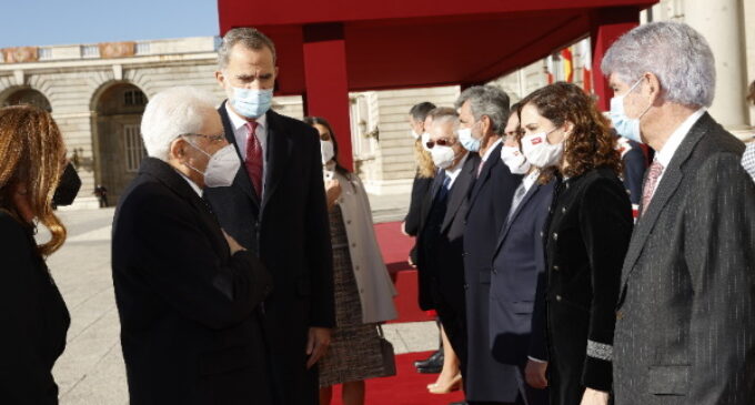 Díaz Ayuso asiste a la recepción oficial del presidente de Italia ofrecida por Sus Majestades los Reyes