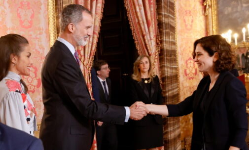 Díaz Ayuso asiste al almuerzo organizado con motivo del Premio Cervantes 2021 y presidido por SS.MM. Los Reyes de España