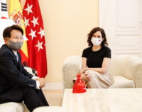 Díaz Ayuso expone a República de Corea su política de natalidad, transformación digital y fomento del español