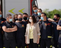 Díaz Ayuso inaugura el Parque de Bomberos en Alcobendas en el que la Comunidad de Madrid ha invertido casi 4 millones de euros