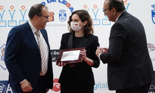 Díaz Ayuso recibe el galardón Ciudad de Leganés