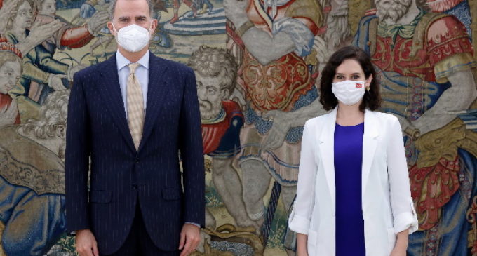 Díaz Ayuso, recibida en audiencia por su Majestad el Rey Felipe VI en el Palacio de la Zarzuela