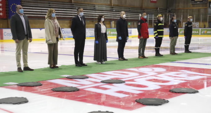 Díaz Ayuso clausura el Palacio de Hielo de Majadahonda como instalación para recibir a fallecidos del COVID-19