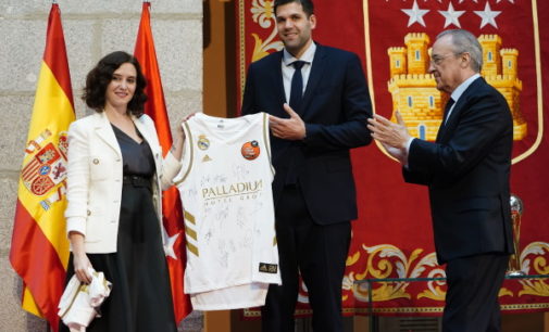 Díaz Ayuso felicita al Real Madrid de Baloncesto, flamante campeón de la Copa del Rey 2020