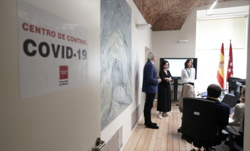 Díaz Ayuso visita el nuevo Centro de Control permanente del coronavirus de la Comunidad de Madrid