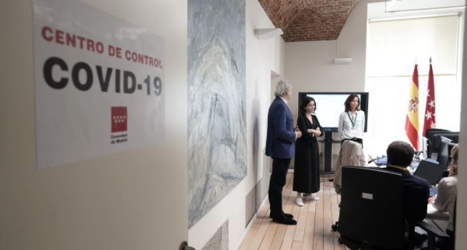 Díaz Ayuso visita el nuevo Centro de Control permanente del coronavirus de la Comunidad de Madrid