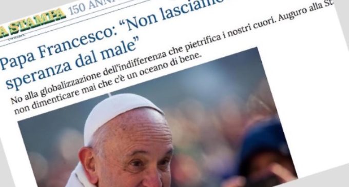 El Papa invita a los medios a no olvidarse del ‘océano de bien’ que hay en el mundo