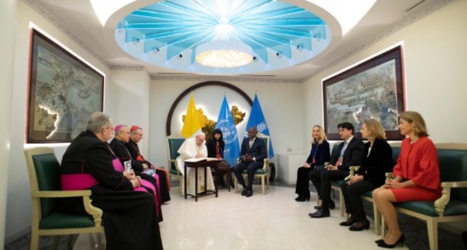 El Papa visita la sede de la Organización de las Naciones Unidas para la Alimentación y la Agricultura