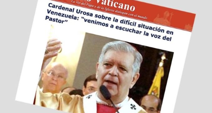 Declaraciones del cardenal Urosa a la Radio Vaticano antes de la audiencia con el Papa
