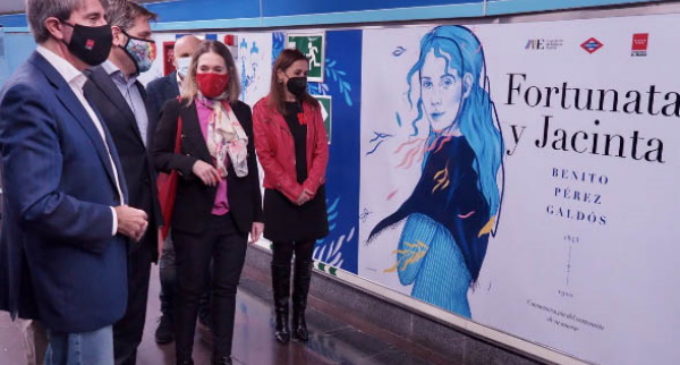 La Comunidad rinde homenaje a Pérez Galdós en su centenario en la estación de Metro de Ríos Rosas