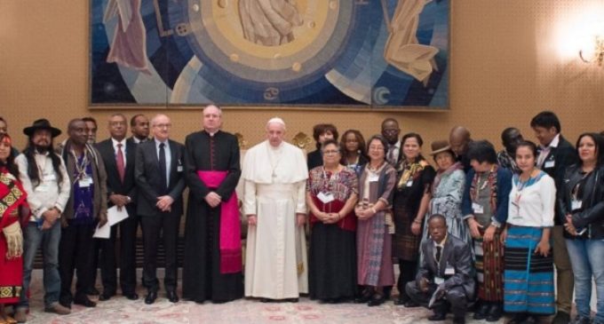 El Santo Padre pide inclusión para los pueblos indígenas y no solo consideración