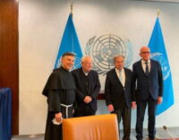 Guterres se reúne con Rondine y Bassetti en las Naciones Unidas