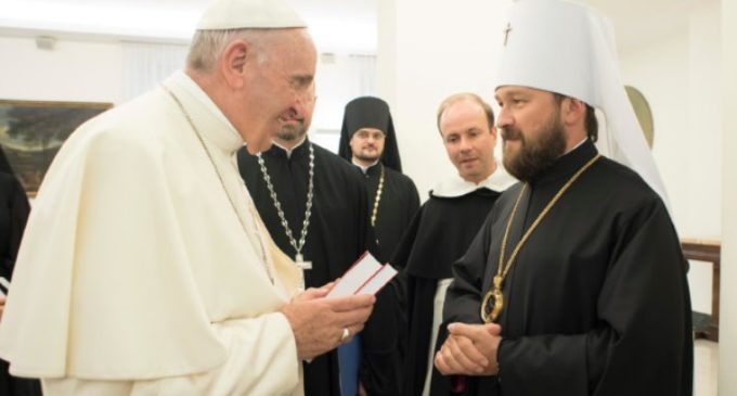 Visita del Metropolita ortodoxo ruso Hilarión al papa Francisco