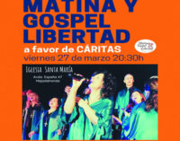 Gospel solidario en Majadahonda: Concierto de Matina y Gospel Libertad a favor de Cáritas