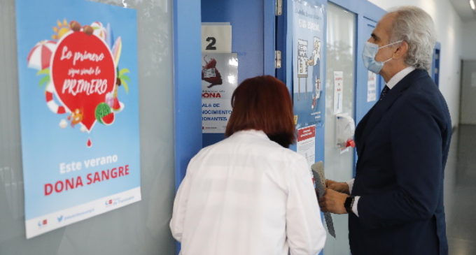 La Comunidad anima a los madrileños a que donen sangre para alcanzar las 5.000 donaciones esta semana