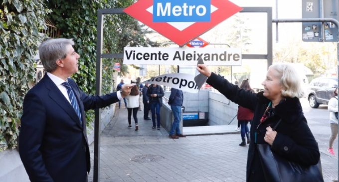 La Comunidad cambia el nombre de la estación de Metropolitano por Vicente Aleixandre y el de Atocha por Estación del Arte