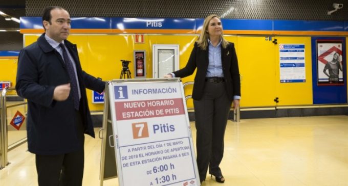 La Comunidad de Madrid amplía el horario de apertura de la estación de Metro de Pitis
