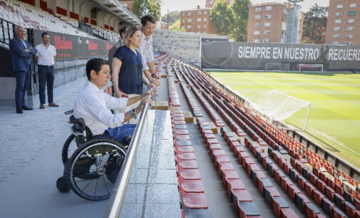 Concluyen las obras de la tribuna del Estadio de Vallecas en la avenida de la Albufera