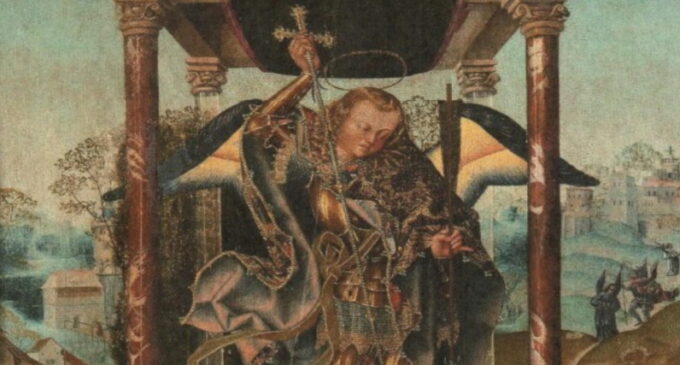 La Comunidad de Madrid declara BIC el cuadro del siglo XVI San Miguel venciendo al diablo