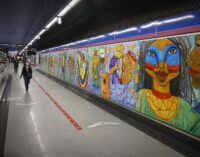 La Comunidad de Madrid inaugura dos nuevos murales en la estación de Metro de Colombia