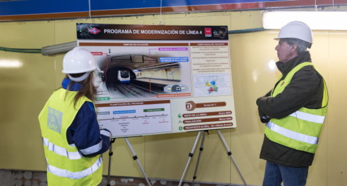 La Comunidad de Madrid moderniza la línea 4 de Metro y las obras avanzan ya más del 50%