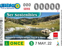 El cupón de la ONCE del 7 mayo tiene como protagonista a la Comunidad de Madrid  con la restauración ecológica de la antigua presa de La Alberca
