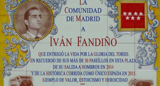 La Comunidad de Madrid rinde homenaje a Iván Fandiño en Las Ventas