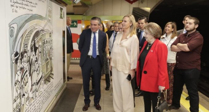 Homenaje a Antonio Mingote con la tematización de la estación de Metro de Rubén Darío