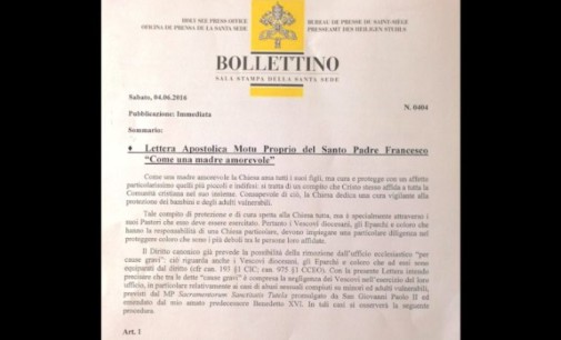 Un nuevo documento del Papa permitirá enjuiciar a obispos negligentes ante casos de abusos