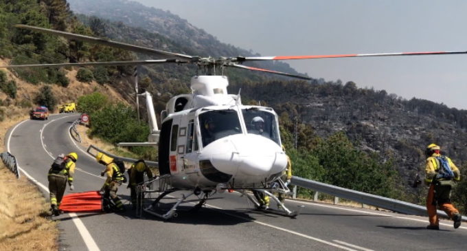 Las brigadas helitransportadas de extinción de incendios ya operan en Morata de Tajuña, Valdemorillo y Navas del Rey