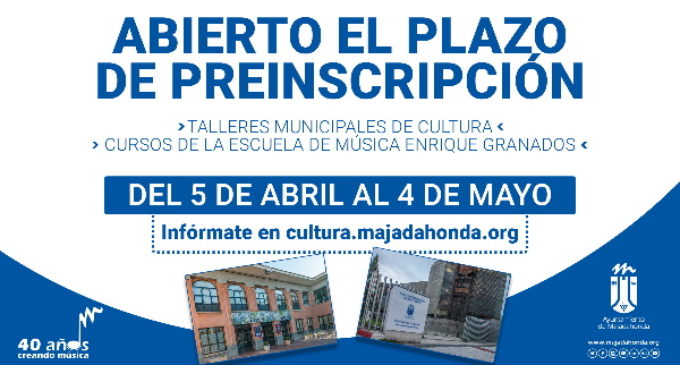 Majadahonda: Abierto el periodo de preinscripción para los talleres municipales y los cursos de Música